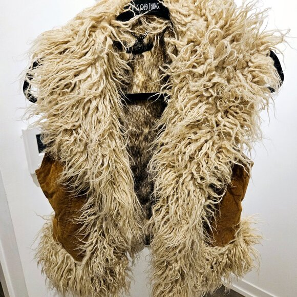 Brown Corduroy Faux Fur Vest - Picture 6 of 7